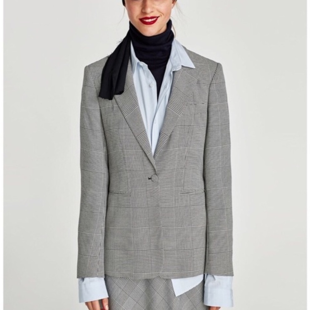 ZARA Checked Blazer
